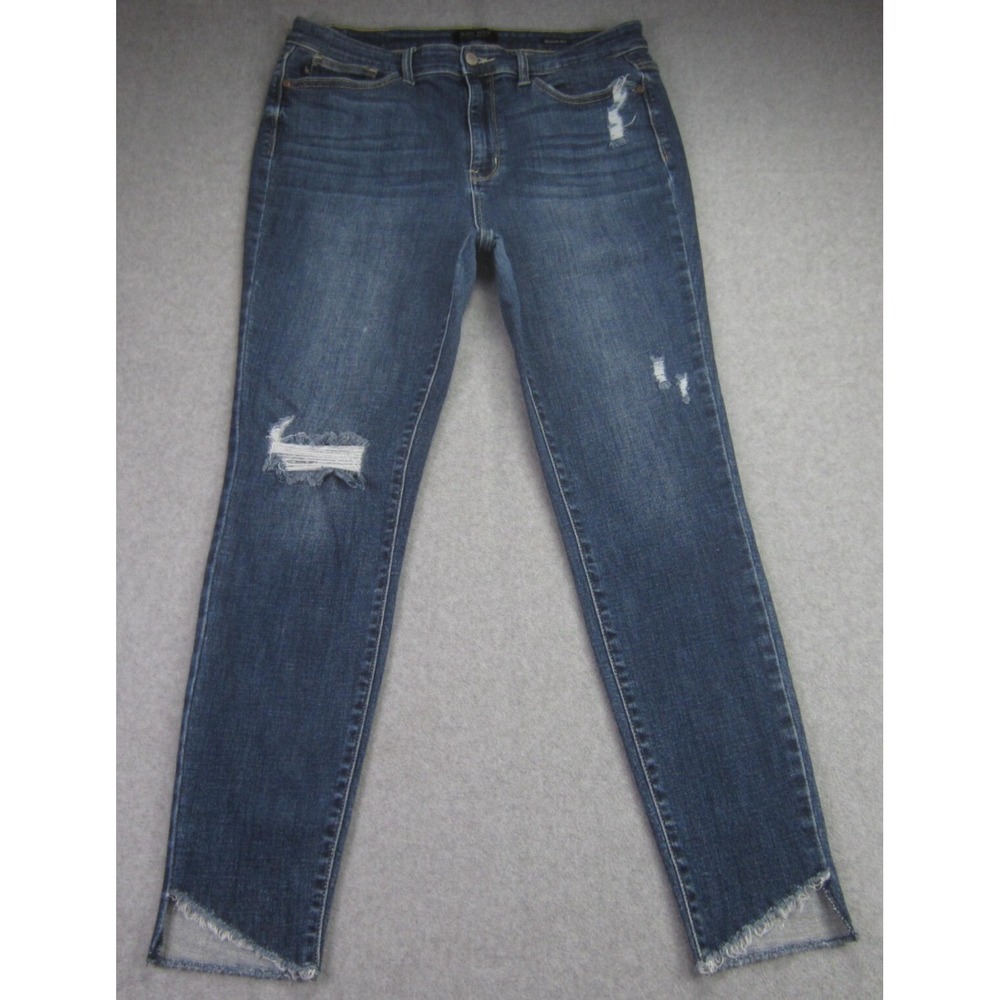 Judy‎ Blue Jeans Womens 13/31 High Rise Skinny Fit Distressed Blue Denim Stretch